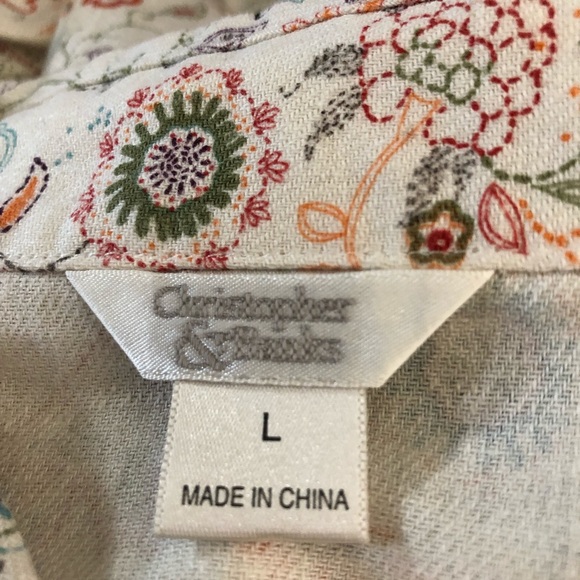 C & B Light Weight One Button Jacket-Sz L-Cream/Tn - Picture 7 of 9